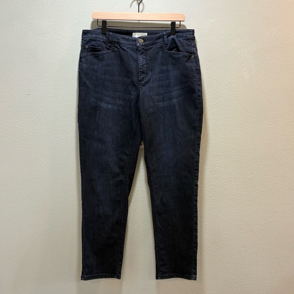 J. Jill Smooth Fit Slim Ankle Jeans Womens Size 14 Dark Wash Stretch